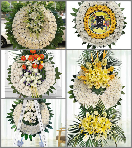 河南南阳新野县施庵镇兴隆观村花圈速递